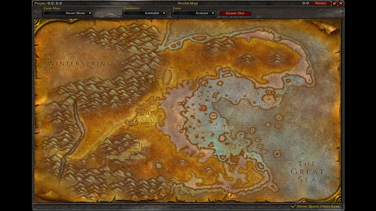 wow cataclysm map