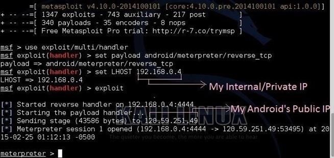 hack android kali linux